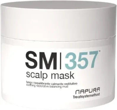 Успокаивающая очищающая маска для чувствительной кожи головы Napura Scalp Mask, белая глина, масло арганы, жожоба и оливы, 250 мл