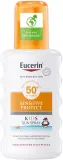 Спрей для тела Eucerin Sun Sensitive Protect Kids SPF50+ детский солнцезащитный без отдушки 200 мл — фото 1