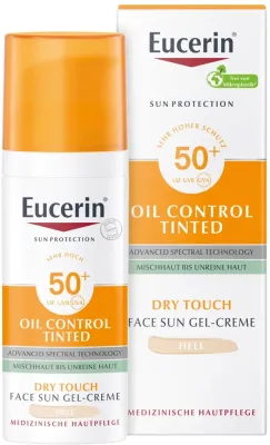 Гель-крем для лица Eucerin Oil Control тонирующий матовый SPF50+ 50 мл