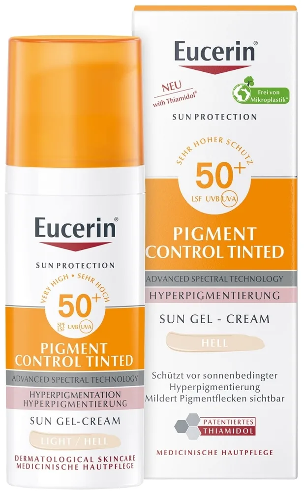 Гель-крем для лица Eucerin Pigment Control тонирующий SPF50+ 50 мл