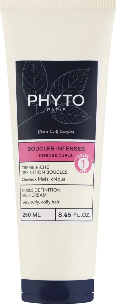 Крем для волос Phyto Boucles Intenses для кудрявых, контроль пушистости 24 часа, с маслом ши и какао, 250 мл
