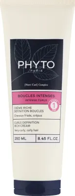 Крем для волос Phyto Boucles Intenses для кудрявых, контроль пушистости 24 часа, с маслом ши и какао, 250 мл