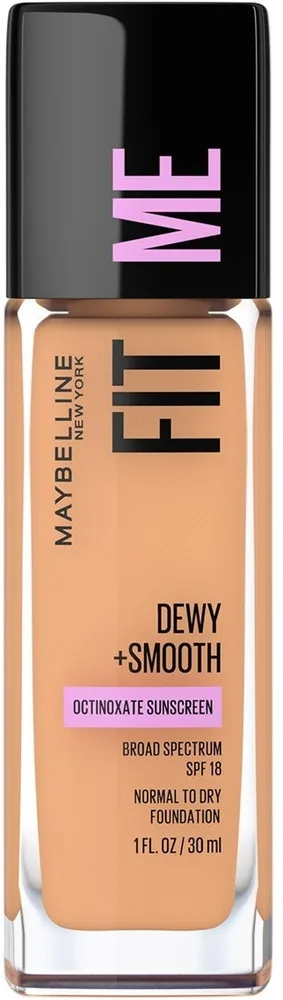 Тональный флюид Maybelline New York Fit Me Dewy + Smooth Foundation увлажняющий сияющий SPF 18, 30 мл, оттенок 102 - Fair Porcelain