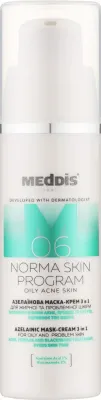 Маска-крем Meddis Norma Skin Program 3-в-1 с азелаиновой кислотой и ниацинамидом для проблемной кожи, 30 мл