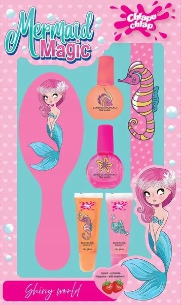 Детский набор косметики Chlapu Chlap Mermaid Magic два лака два блеска для губ пилка и расческа 6 предметов