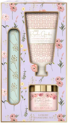 Набор для маникюра Baylis & Harding Royale Garden кристаллы для ванночки 70 г крем для рук и ногтей 50 мл и пилка