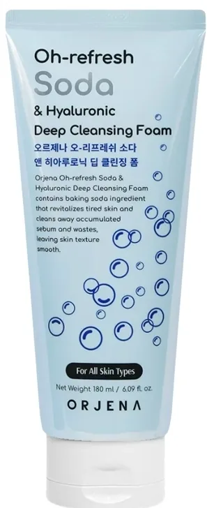 Пенка для умывания Orjena Oh-Refresh Deep Cleansing Foam с содой и гиалуроновой кислотой, 180 мл