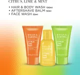 Мужской набор Baylis & Harding Citrus Lime & Mint гель для тела и волос 100 мл средство для умывания 50 мл бальзам после бритья 50 мл и косметичка — фото 4