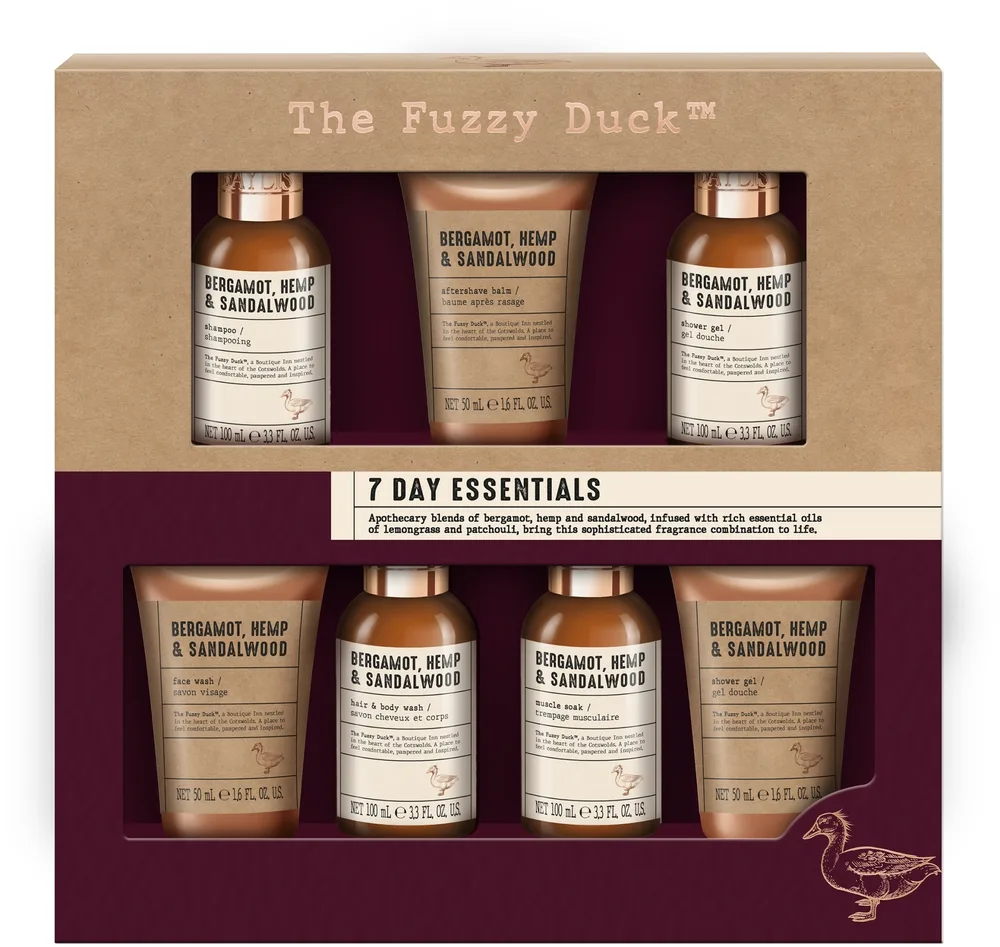Мужской набор Baylis & Harding The Fuzzy Duck пена для ванны 100 мл гель для душа 50 мл шампунь 100 мл бальзам после бритья 50 мл гель для тела и волос 50 мл и средство