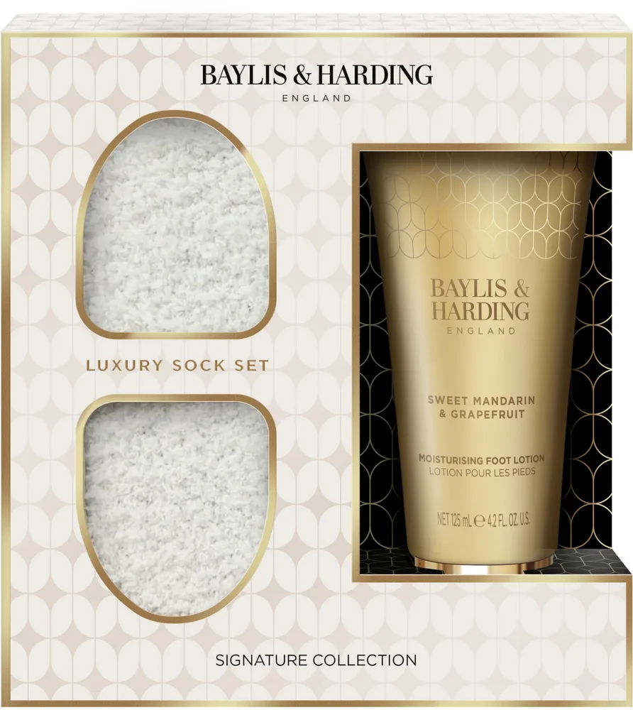Baylis & Harding Baylis & Harding Sweet Mandarin & Grapefruit Luxury Foot Care Gift Set (foot/lot/125 мл + socks) - Набор для ухода за ногами Baylis and Harding Sweet Mandarin and Grapefruit Luxury: лосьон для ног 125 мл и носки