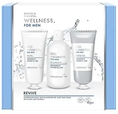 Мужской набор Baylis & Harding Wellness For Men бальзам после бритья 200 мл гель для тела и волос 300 мл и средство для умывания 200 мл