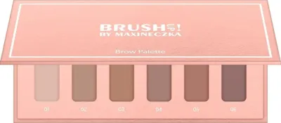 Палетка теней для бровей BrushUp! By Maxineczka Brow Palette 6 оттенков