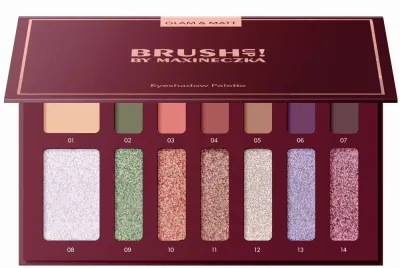Палетка теней BrushUp! By Maxineczka Glam & Matt Eyeshadow Palette 14 оттенков