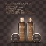 Мужской набор Baylis & Harding Black Pepper & Ginseng гель для душа 250 мл гель для тела и волос 250 мл бальзам после бритья 100 мл и кристаллы для ванны 100 г — фото 4