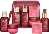 Дорожный набор Baylis & Harding Midnight Cherry спрей для тела 75 мл мыло 50 г гель для душа 100 мл масло для тела 50 мл и косметичка — фото 3