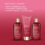 Набор Baylis & Harding Midnight Cherry пена для ванны 300 мл крем-гель для душа 300 мл и лосьон для рук и тела 200 мл — фото 4
