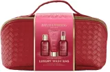 Набор Baylis & Harding Midnight Cherry гель для душа 100 мл спрей для тела 100 мл крем для рук 100 мл и косметичка — фото 1