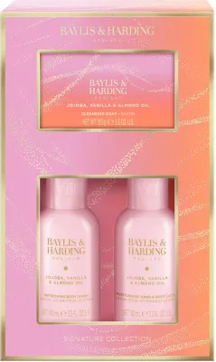 Набор Baylis & Harding Jojoba Vanilla & Almond Oil гель для душа 100 мл лосьон для рук и тела 100 мл и мыло 100 г