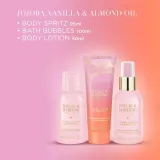 Набор Baylis & Harding Jojoba Vanilla & Almond пена для ванны 100 мл спрей для тела 95 мл и лосьон для тела 50 мл — фото 3