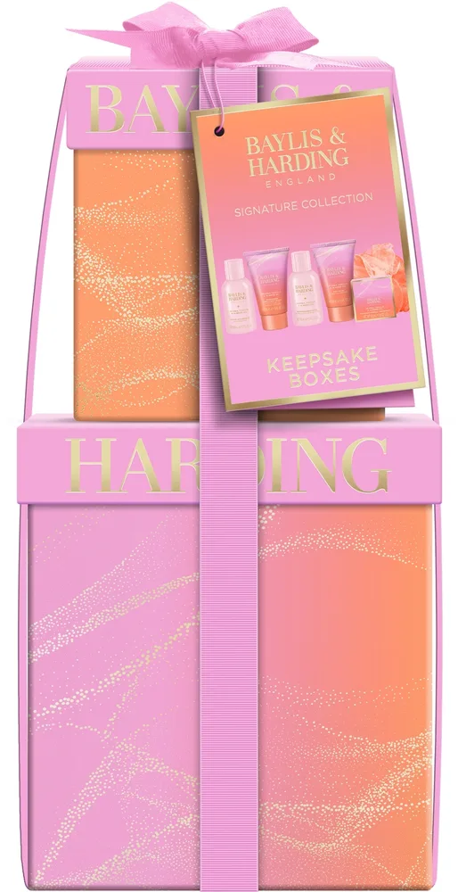 Набор Baylis & Harding Jojoba Vanilla & Almond Oil гель 100 мл пена 100 мл лосьон 50 мл скраб 50 мл кристаллы 25 г и мочалка