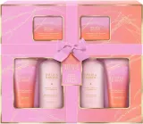 Набор Baylis & Harding Jojoba Vanilla & Almond Oil гель 300 мл скраб 130 мл кристаллы 100 г мыло 150 г лосьон 130 мл и молочко для ванны 300 мл — фото 1