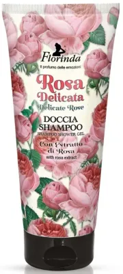 Гель-шампунь для душа Florinda Rosa Delicata с дамасской розой, 200 мл
