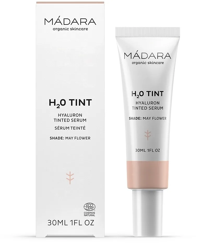 Madara Cosmetics Serum tonujące - Тонирующая сыворотка Madara H2O Tint Hyaluron Tinted Serum увлажняющая, 30 мл, оттенок 01 - May Flower