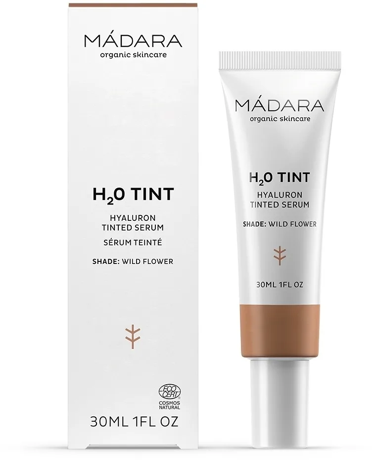 Madara Cosmetics Serum tonujące - Тонирующая сыворотка Madara H2O Tint Hyaluron Tinted Serum увлажняющая, 30 мл, оттенок 04 - Wild Flower
