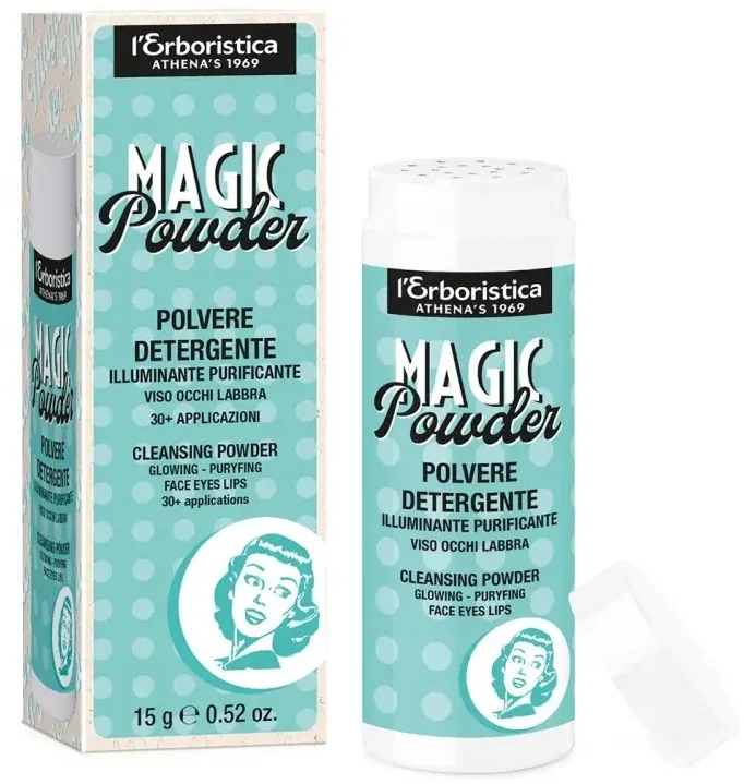 L'Erboristica Vintage Magic Powder очищающая пудра для лица, глаз и губ 15 г