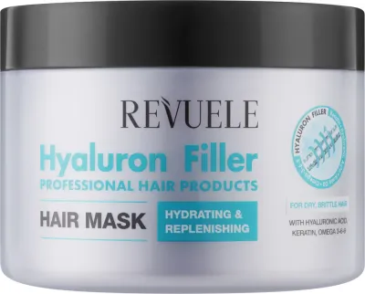 Маска для волос Revuele Hyaluron Filler с гиалуроновой кислотой, кератином и комплексом Омега 3-6-9, 500 мл
