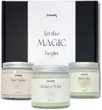 Набор ароматических соевых свечей Ovium Palo Santo Brownie и Make A Wish 3 шт по 120 мл — фото 1