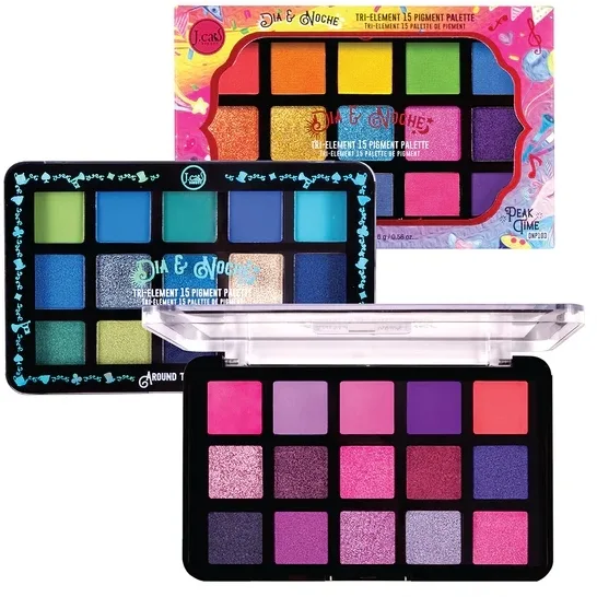 Палетка теней для век J.Cat Beauty Dia и Noche Tri-Element 15 Pigment Palette на пятнадцать пигментов, 16 г, оттенок 102 - Noche