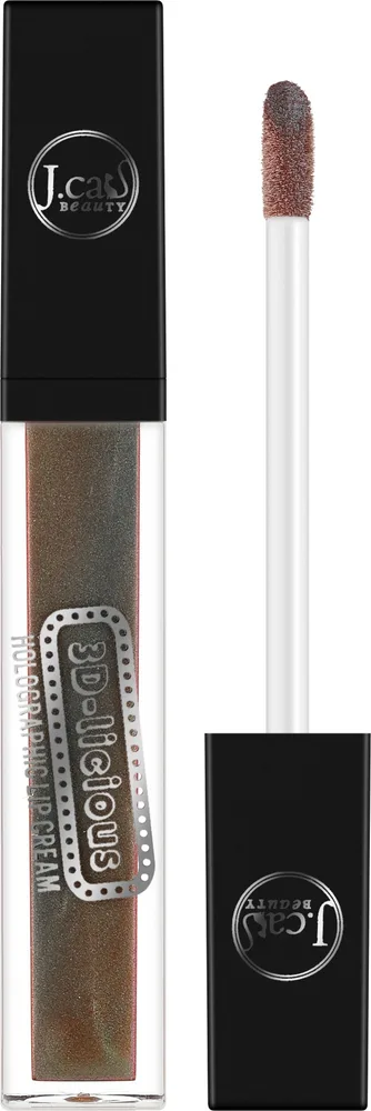 Блеск для губ J.Cat Beauty 3D-licious Holographic Lip Cream с голографическим сиянием, полупрозрачный, 6 мл, оттенок 108 - Solar Eclipse