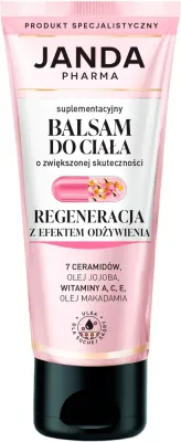 Восстанавливающий бальзам для тела Janda Pharma с комплексом Ceramide и витаминами A, C, E, 200 мл