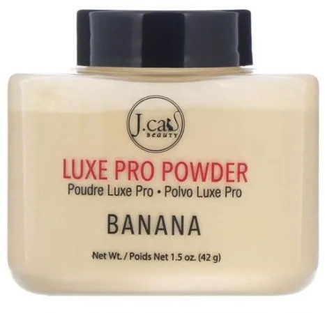 Рассыпчатая матирующая пудра J.Cat Beauty Luxe Pro Finish Powder Face Oil Control, 42 г, оттенок 101 - Banana