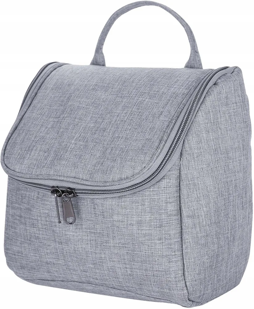 Косметичка-органайзер Ecarla KS37WZ1 складная серая с крючком 21х21х11,5 см