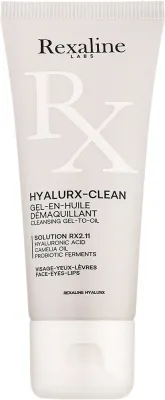 Гель-масло для снятия макияжа Rexaline Hyalurx-Clean с маслом жожоба дорожный формат 40 мл