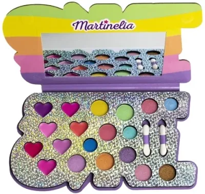 Палетка-набор для макияжа глаз, губ и лица Martinelia Super Girl Palette в форме сердца