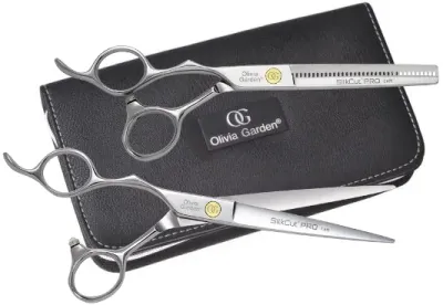 Набор парикмахерских ножниц Olivia Garden SilkCut 6.5 и 6.35 дюйма 2 шт в чехле