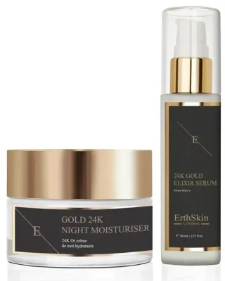 Набор ErthSkin London 24k Gold сыворотка для лица 60 мл и ночной крем 50 мл для зрелой кожи