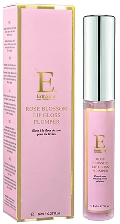 Блеск для губ ErthSkin London Rose Blossom Lip Gloss Plumper увлажняющий, с эффектом объёма, 8 мл