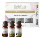 Набор эфирных масел для диффузора ErthSkin London Detox And Destress чайного дерева лимона и эвкалипта 3 шт по 10 мл — фото 1