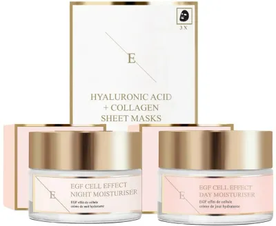 Набор ErthSkin London EGF Cell Effect дневной крем 50 мл ночной крем 50 мл и тканевые маски 3 шт