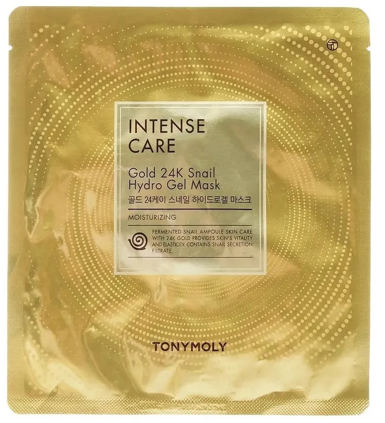 Гидрогелевая маска для лица с золотом 24К и муцином улитки Tony Moly Intense Care Gold 24k Snail Hydro Gel Mask