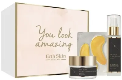 Набор для лица ErthSkin London You Look Amazing сыворотка и ночной крем с 24k золотом и патчи для зрелой кожи 30+50 мл