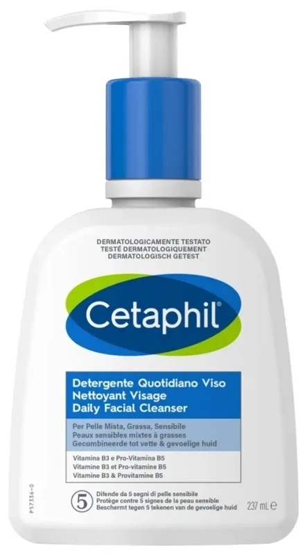 Гель для умывания Cetaphil Daily Facial Cleanser для чувствительной, комбинированной и жирной кожи, 237 мл