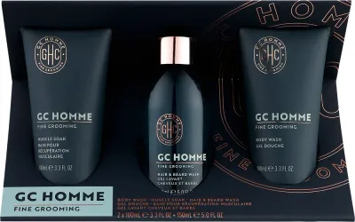 Мужской набор Grace Cole GC Homme гель для душа шампунь для волос и бороды с кокосовым маслом Набор из 3 предметов