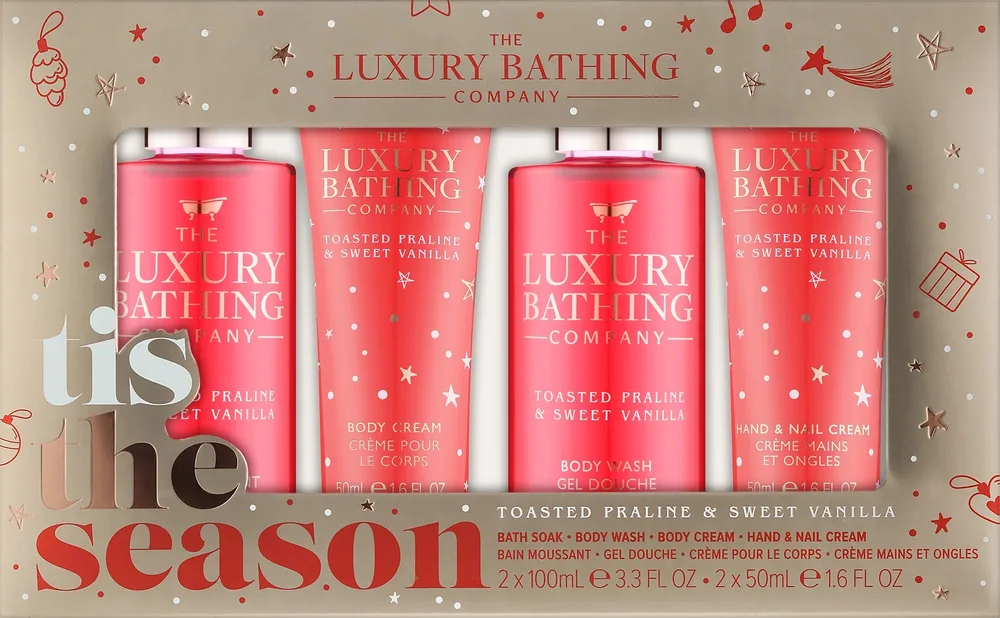 Набор для тела Grace Cole Luxury Bathing Toasted Praline & Sweet Vanilla гель кремы и средства с ароматом пралине и ванили Набор из нескольких средств