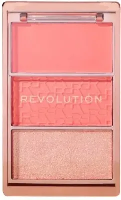 Палетка румян Makeup Revolution Blush Icon Palette трио оттенков