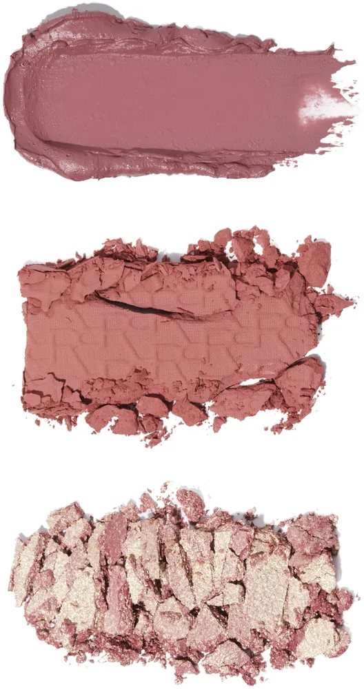 Палетка румян Makeup Revolution Blush Icon Palette трио оттенков, оттенок Aura Points Rose